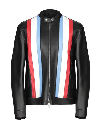 dsquared leather jacket mens