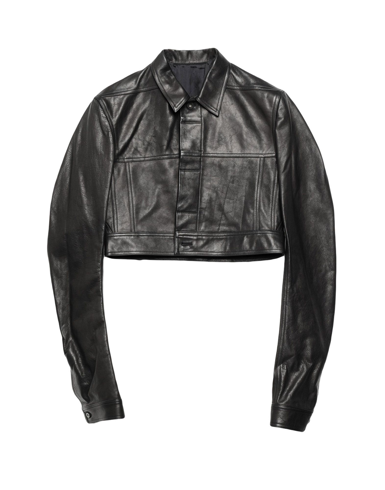 Rick Owens Leather Jacket Coats Jackets Yoox Com
