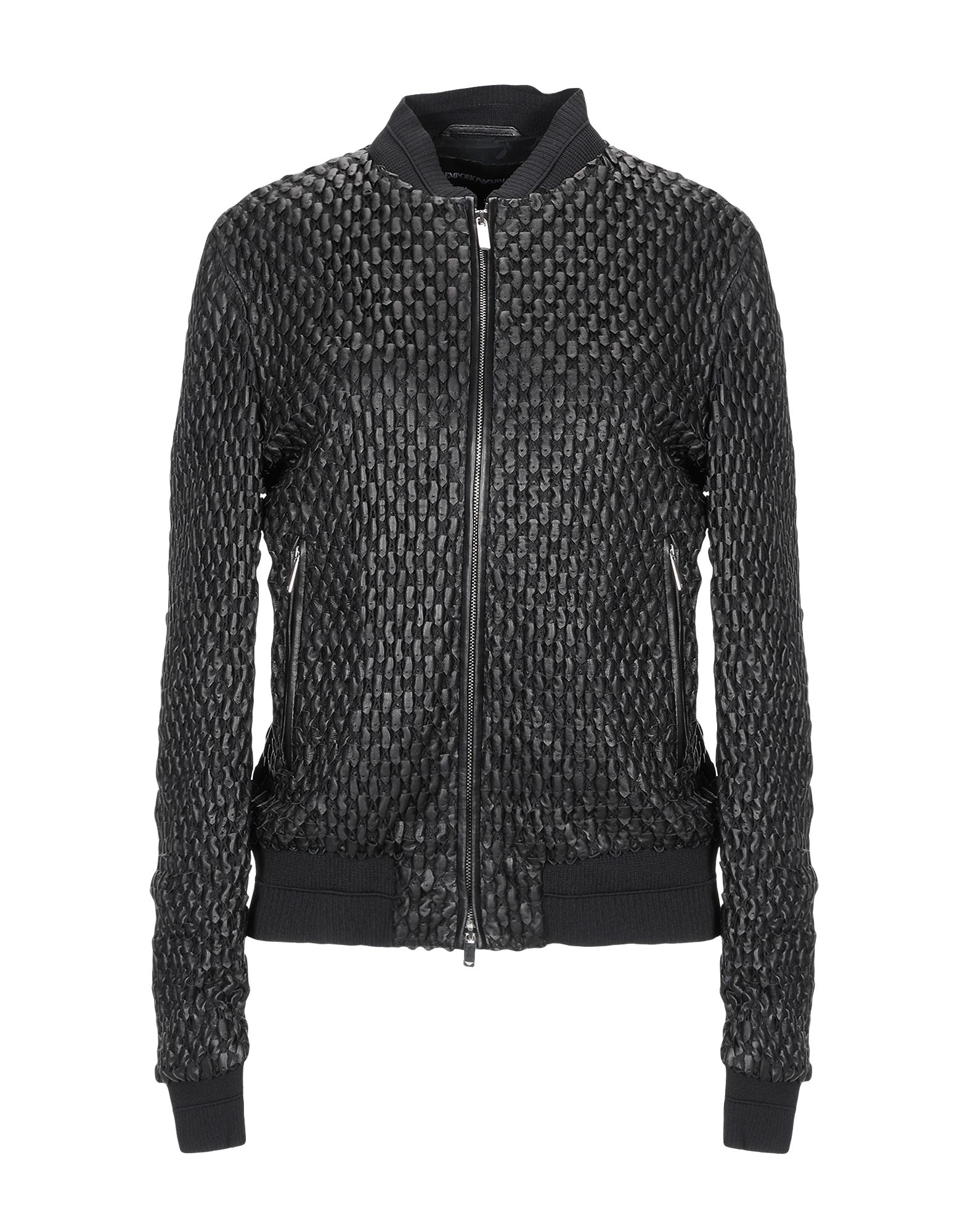 Emporio Armani Leather Jacket Coats Jackets Yoox Com