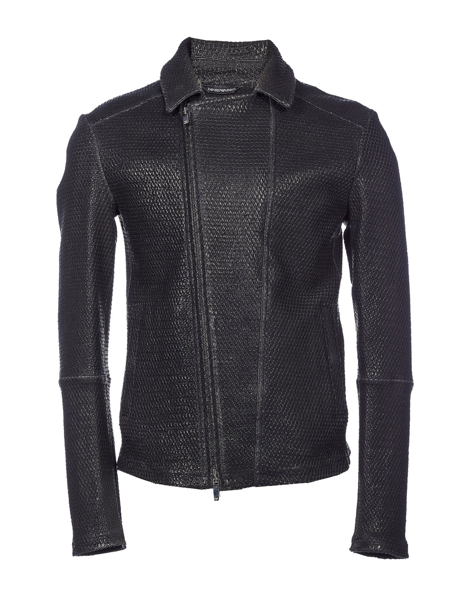 Emporio Armani Leather Jacket Coats Jackets Yoox Com