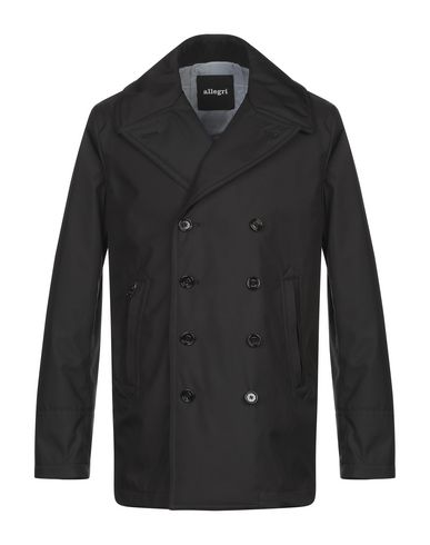 Allegri Double Breasted Pea Coat In Black | ModeSens