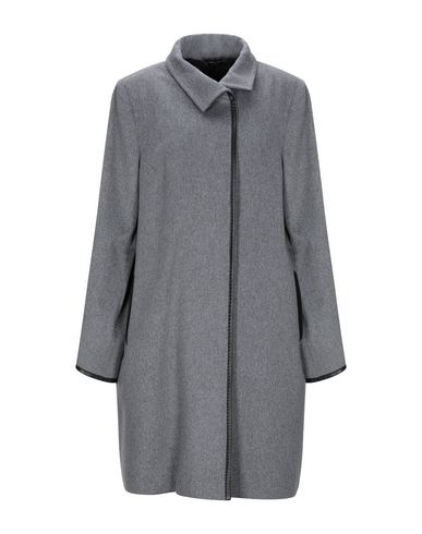 Les Copains Coat In Grey | ModeSens