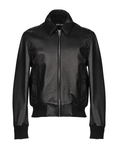 Just Cavalli Leather Jacket In Black | ModeSens