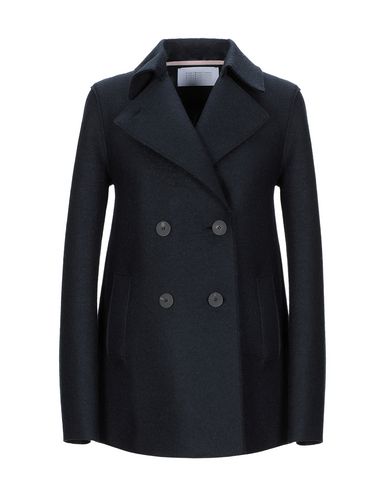 Harris Wharf London Coat In Dark Blue