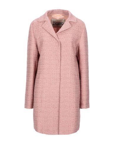 Herno Overcoats In Pale Pink