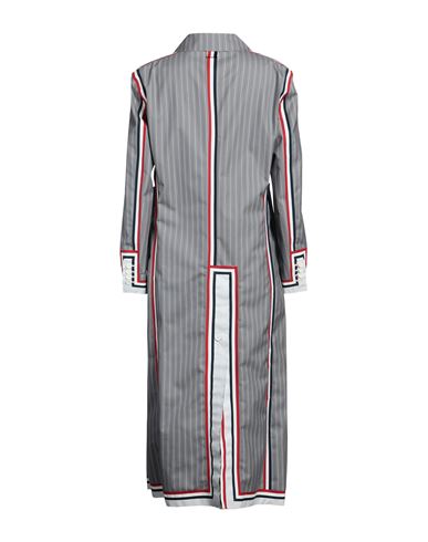 Shop Thom Browne Woman Overcoat & Trench Coat Grey Size 4 Wool, Polyester
