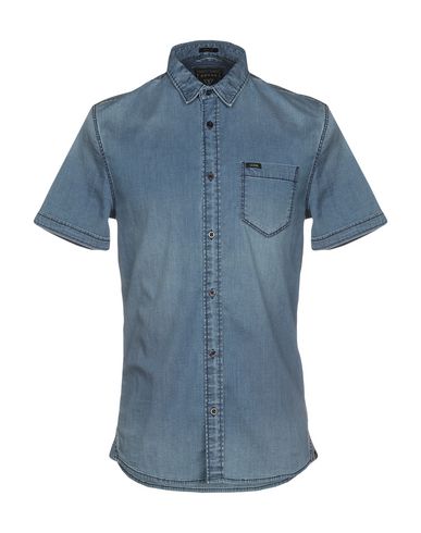 guess denim shirt mens