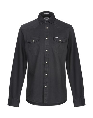 black wrangler denim shirt