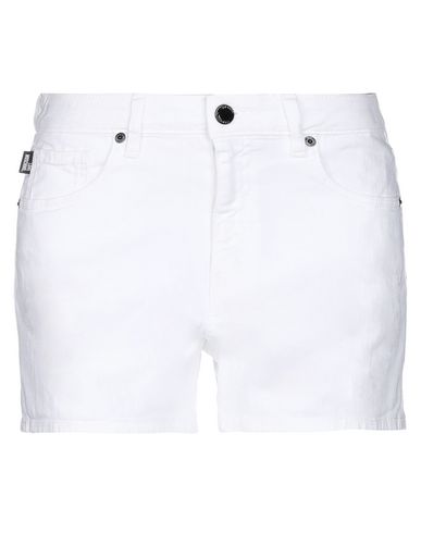 Love Moschino Denim Mini Shorts In White