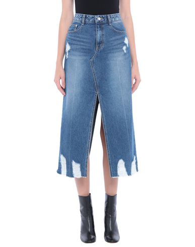 Shop Sjyp Woman Denim Skirt Blue Size M Cotton