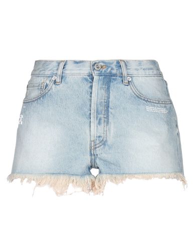 Off-white Denim Shorts In Blue | ModeSens