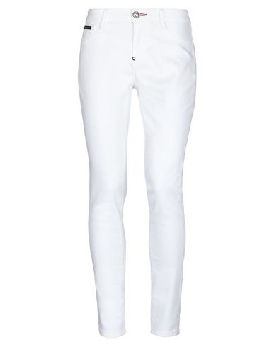 Philipp Plein Denim Pants In White | ModeSens