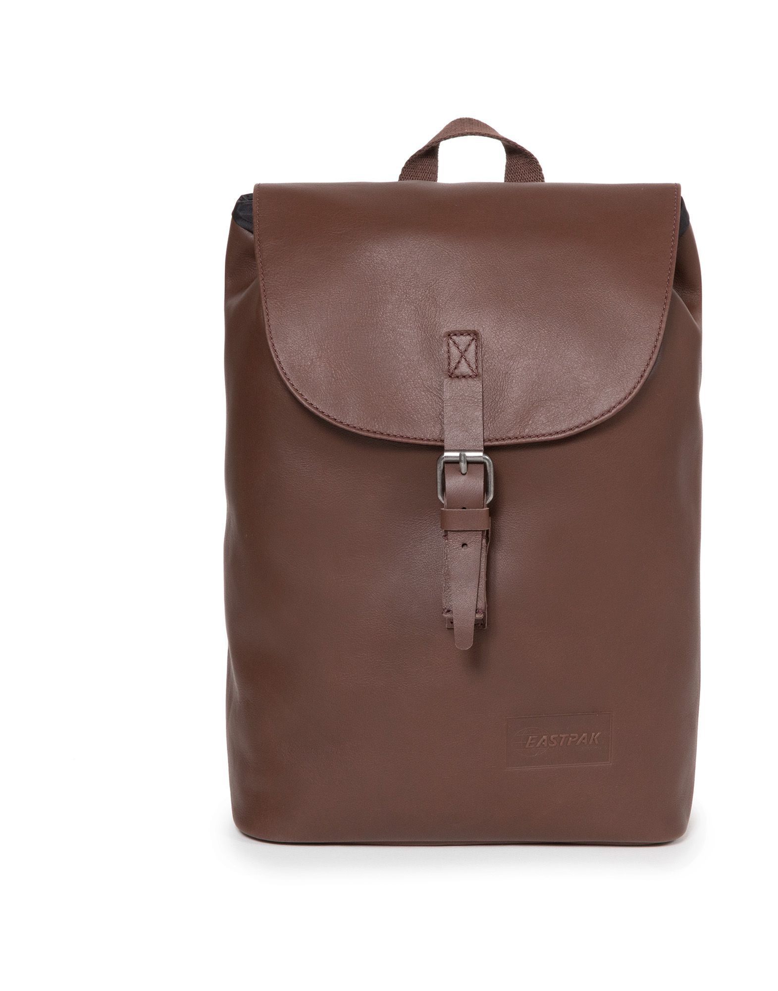 eastpak leather backpack