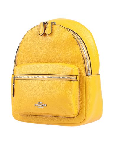 yellow coach backpack