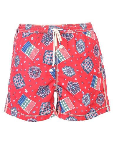 pink and blue swim trunks