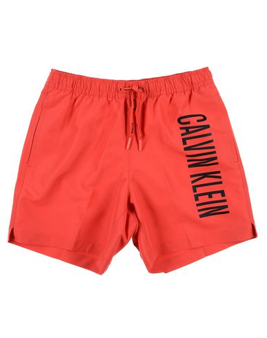 orange calvin klein swim shorts