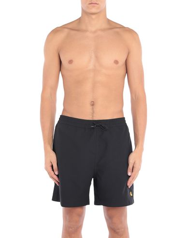 Shop Carhartt Man Swim Trunks Black Size Xxl Polyester