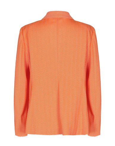 Shop Emporio Armani Woman Blazer Orange Size 12 Cotton, Polyester