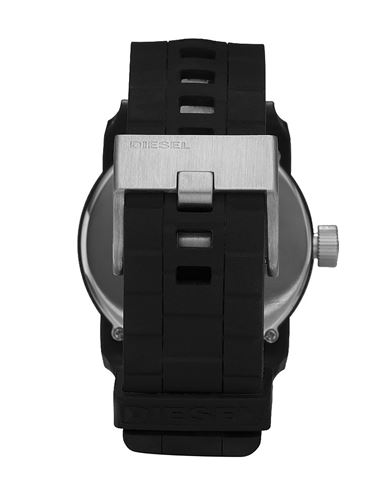 DIESEL DIESEL DOUBLE DOWN 44 WRIST WATCH BLACK SIZE - STAINLESS STEEL, POLYCARBONATE, SILICONE